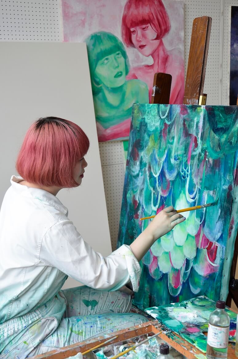 絵画表現Ⅰ・Ⅱ 授業風景2 イメージ