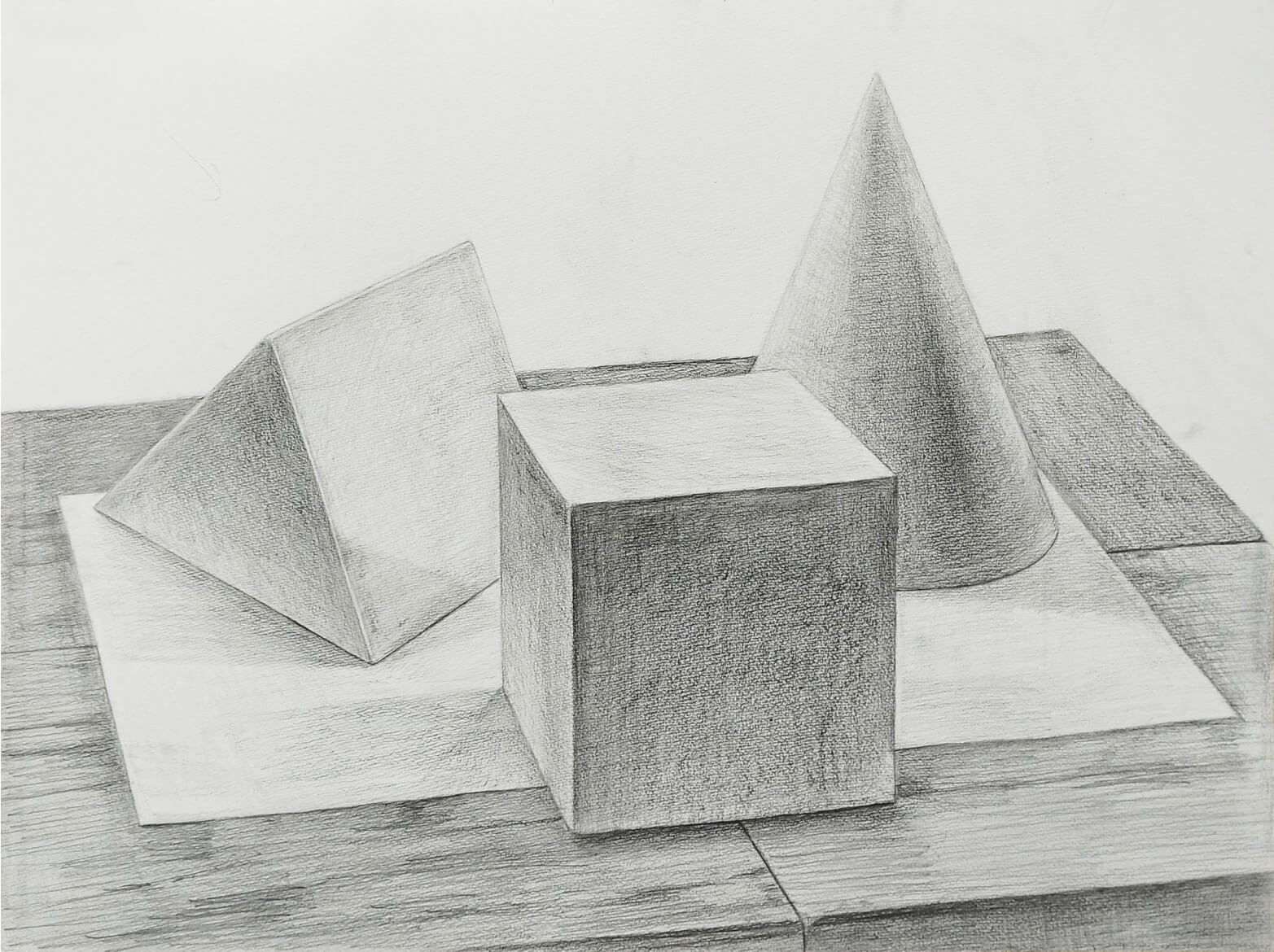 絵画 デッサン作品 幾何形体 イメージ