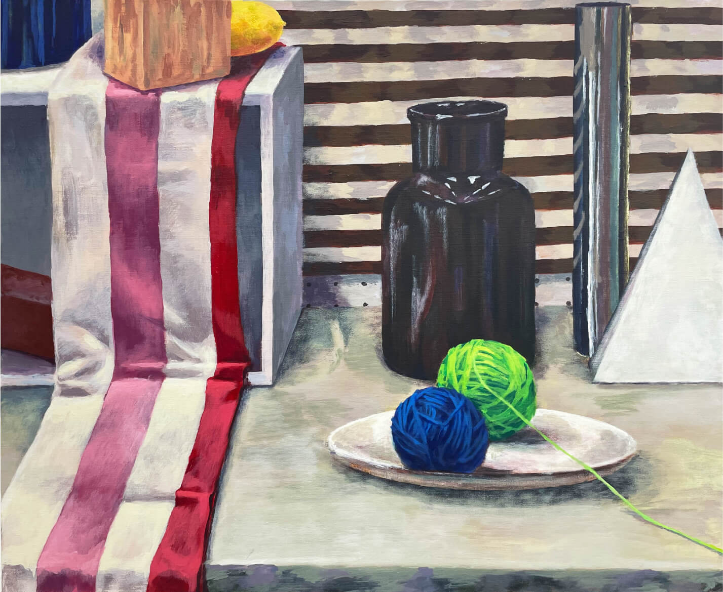 平面 アクリル静物課題 作品 イメージ