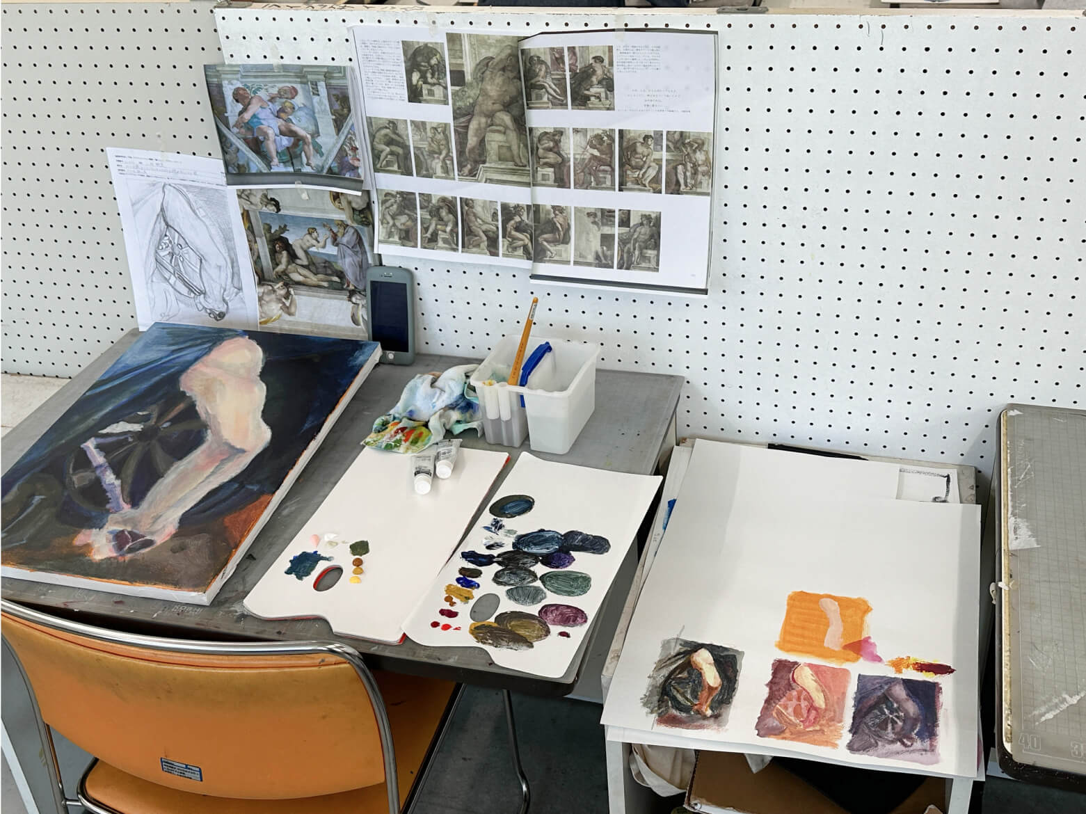 平面 イラストレーション課題 授業風景 イメージ