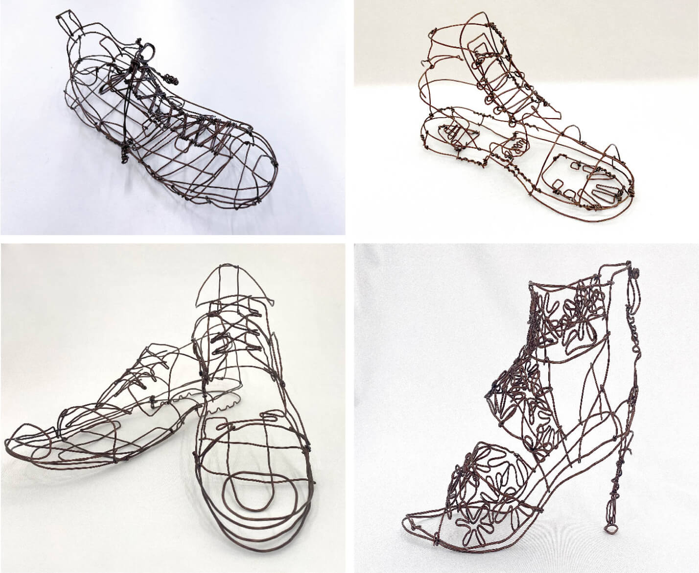 立体 線による構成課題 (アルミ線) イメージ