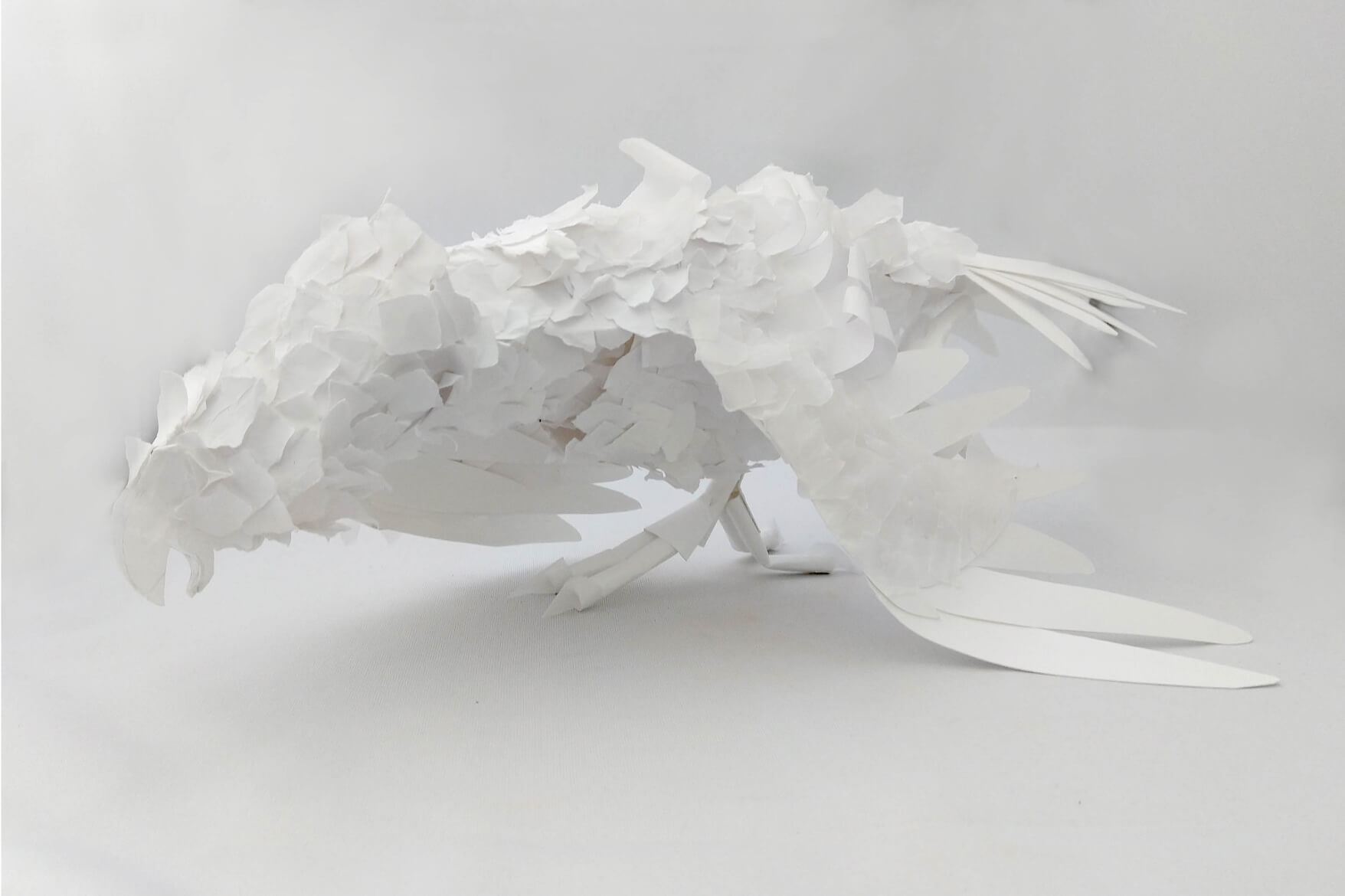 立体 面による構成課題 (トレシングペーパー、コピー紙) イメージ