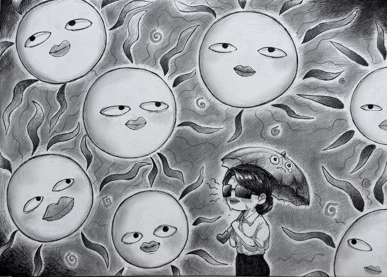 イラストレーション基礎Ⅱ─課題② ニュース イメージ