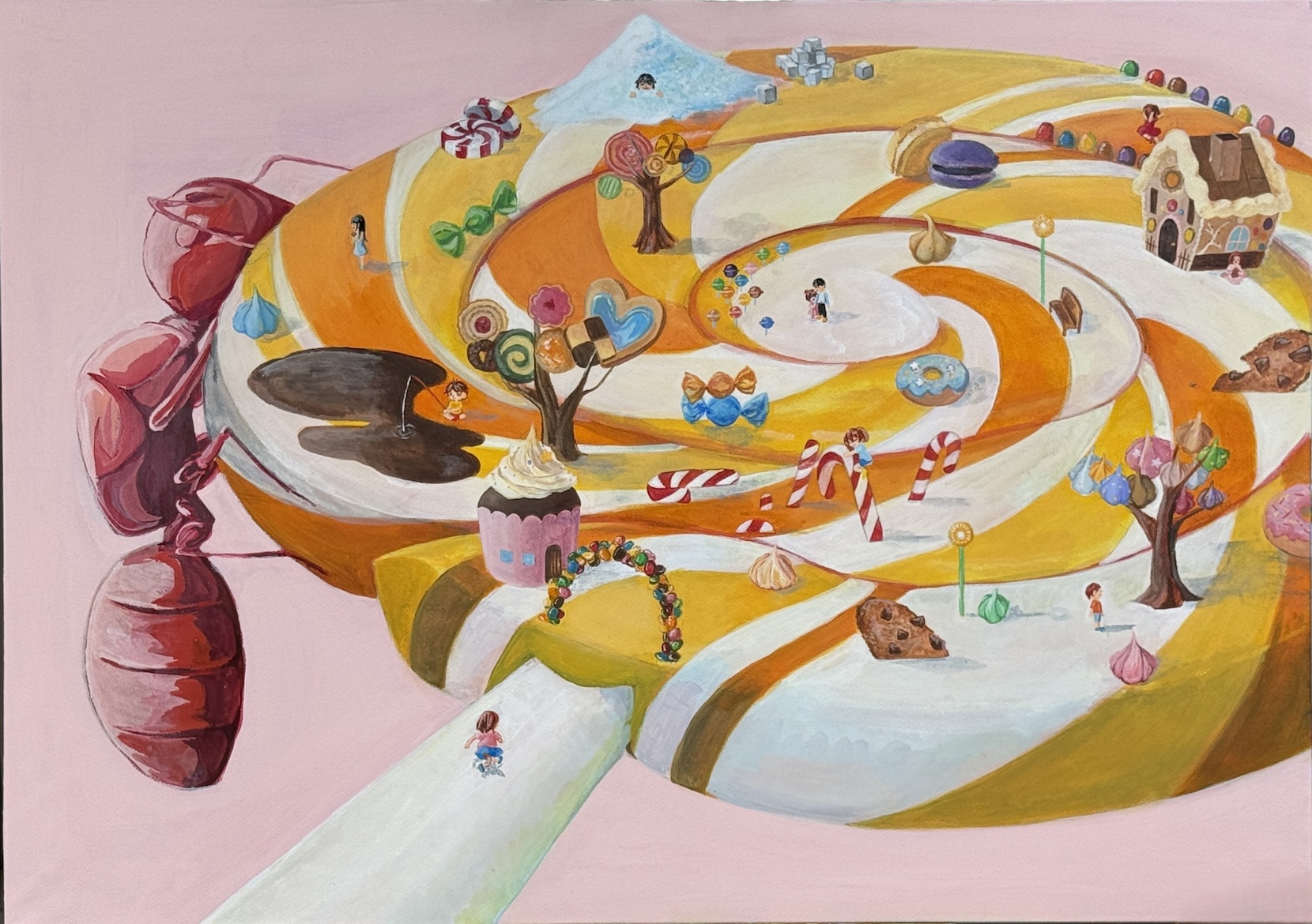 イラストレーション基礎Ⅱ─課題③ 遠近法を取り入れた心象風景 イメージ