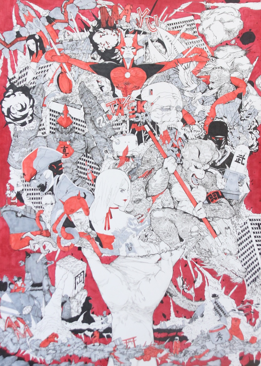 イラストレーション基礎Ⅱ─課題③ 遠近法を取り入れた心象風景 イメージ