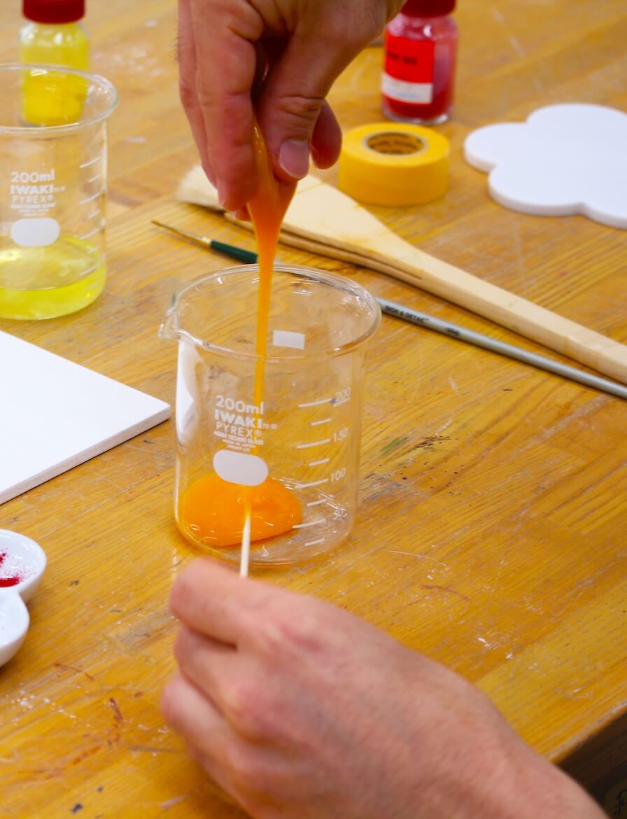 絵画基礎Ⅱ（テンペラ）授業風景2 イメージ