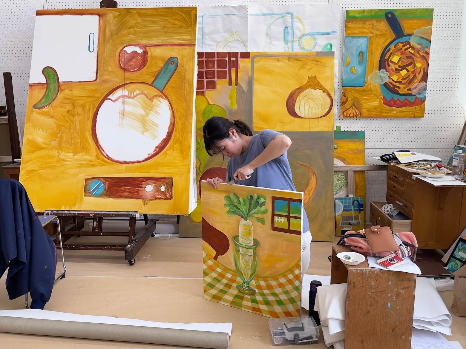 絵画表現Ⅲ・Ⅳ　授業風景1 イメージ