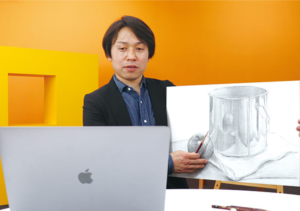 描き講習（オンライン型）の授業風景