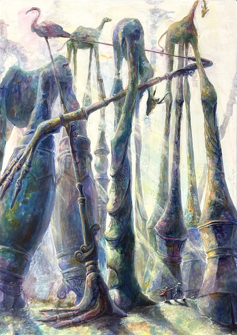 イラストレーション基礎Ⅱ─課題③ 遠近法を取り入れた心象風景 イメージ