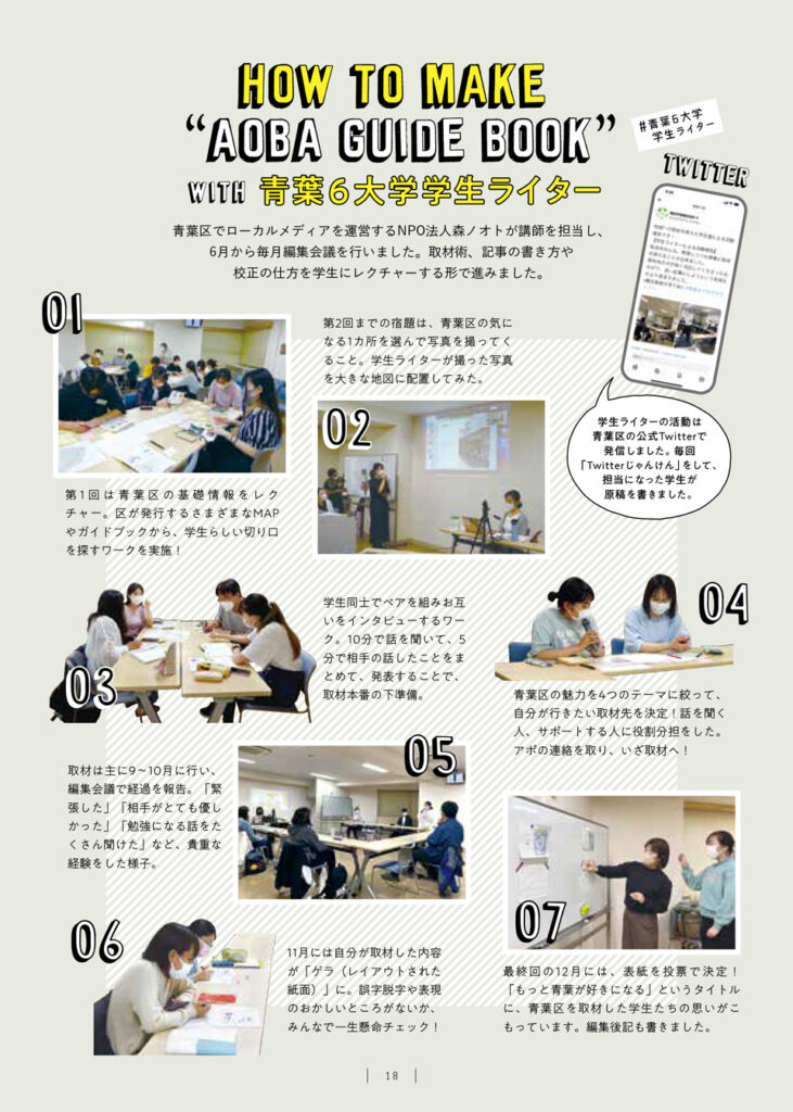 青葉6大学の学生有志がAOBA GUIDE BOOK「もっと青葉が好きになる！」を制作 イメージ