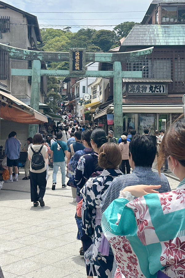 江の島国際芸術祭で加藤学長がウォーキングパフォーマンスに参加 イメージ